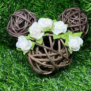 Branch Ball Mouse Head Magnet with Flower Crown